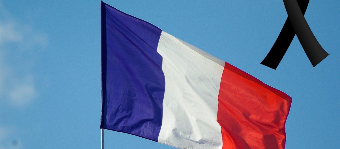 francja żałoba flag
